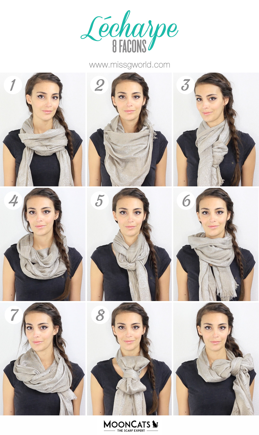 8 façons de nouer une écharpe ou un foulard
